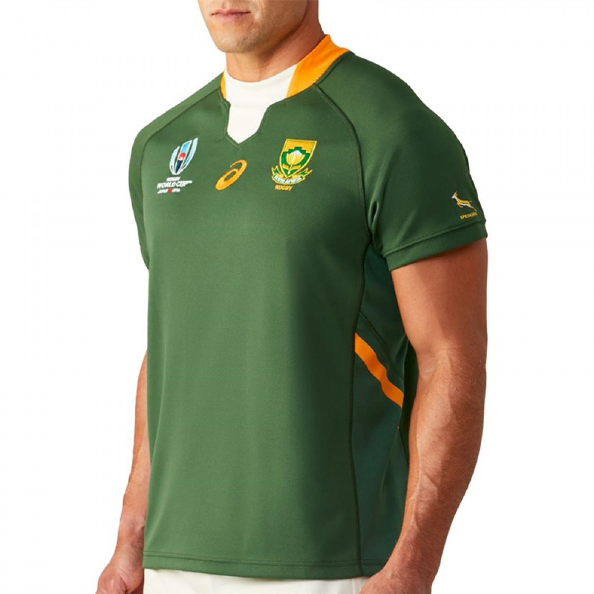 Das Neueste Trikot Im November 2019 2019 Weltmeisterschaft Rugby Jersey Rugby-Trikot South Africa Für Männer Kurzarm-Freizeit-T-Shirt-Trainingsanzüge Südafrika Zu Heim Auswärts 