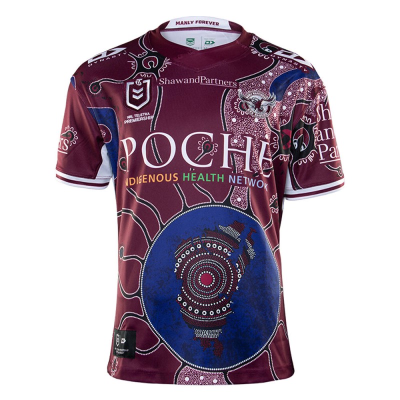 Manly Sea Eagles 2018 NRL Kids Away Jersey Sizes 6-14 BNWT 