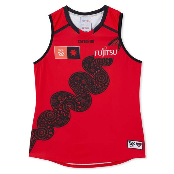 Essendon Bombers 2023 Men's Season 8 AFLW Indigenous Guernsey