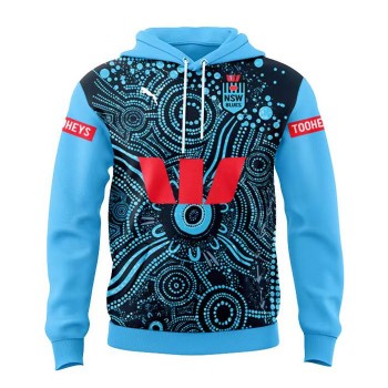 NSW Blues State Of Origin 2024 Mens Indigenous Hoodie