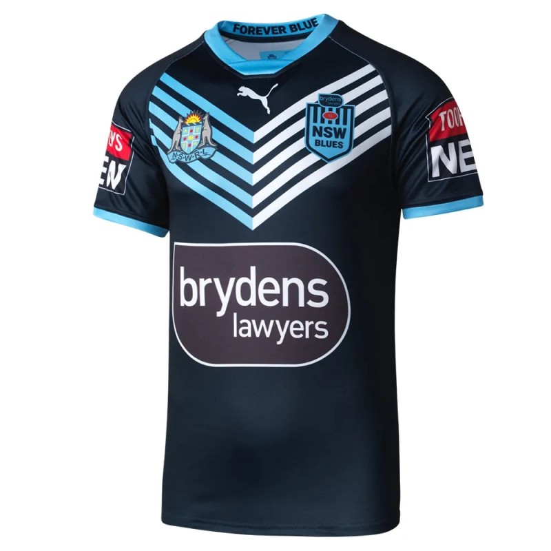 W18 NSW Blues State Of Origin NSWRL Retro Heritage Logo T Shirt Sizes S-5XL 