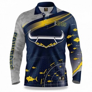 North Queensland Cowboys 2022 Mens Fishfinder Fishing Shirt