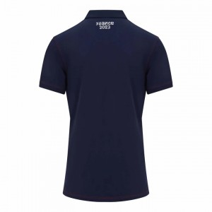 France Rugby Rwc 2023 Mens Cotton Navy Polo