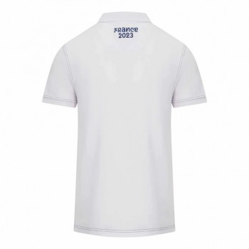 France Rugby Rwc 2023 Mens Cotton White Polo