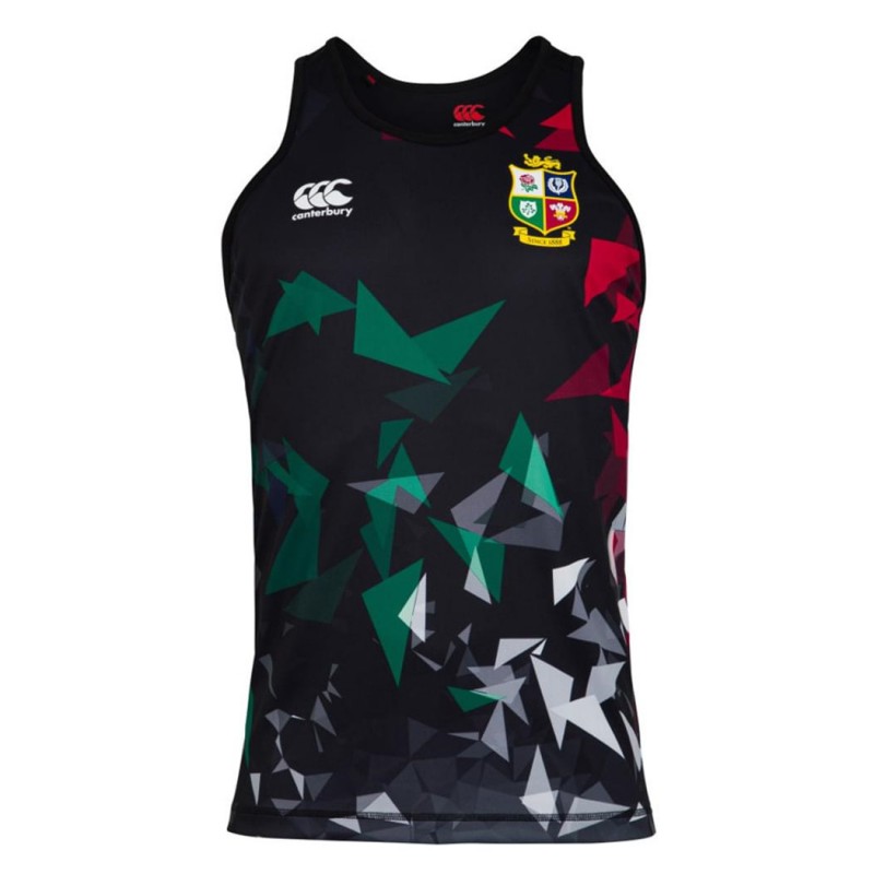 Canterbury British & Irish Lions Mens Rugby Union Singlet Vest Tank Top Black 
