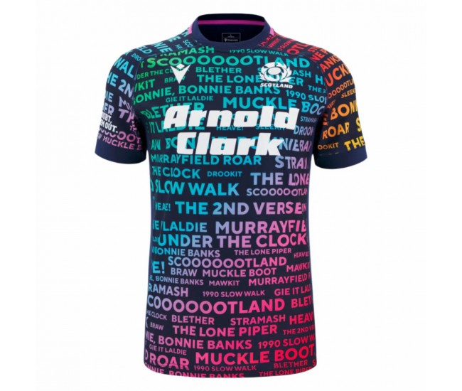 Scotland Rugby 2025 Mens Rainbow Training Jersey 