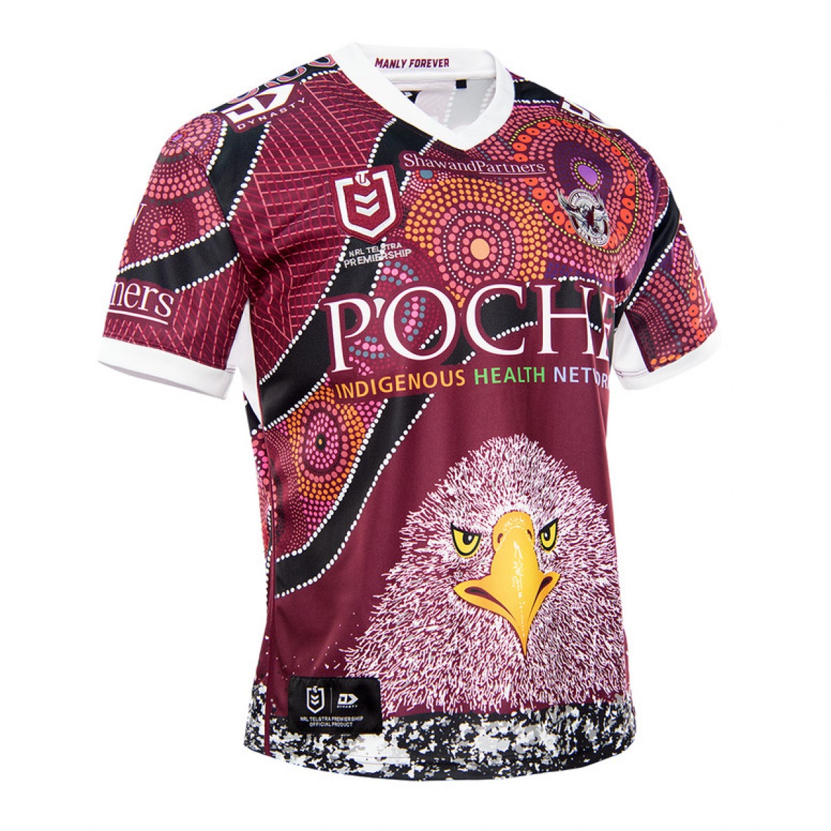Manly Sea Eagles 2021 NRL Kids Indigenous Jersey Sizes 6-14 BNWT 