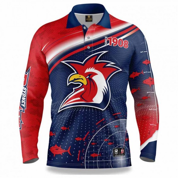 Sydney Roosters 2022 Mens Fishfinder Fishing Shirt