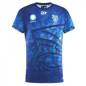New Zealand Warriors 2025 Mens Warm Up Paua Tee