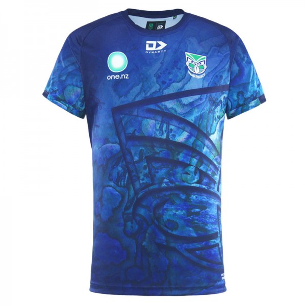 New Zealand Warriors 2025 Mens Warm Up Paua Tee