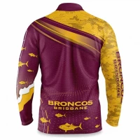 Brisbane Broncos 2022 Mens Fishfinder Fishing Shirt
