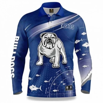 NRL Bulldogs 2022 Men's Fishfinder Fishing Shirt