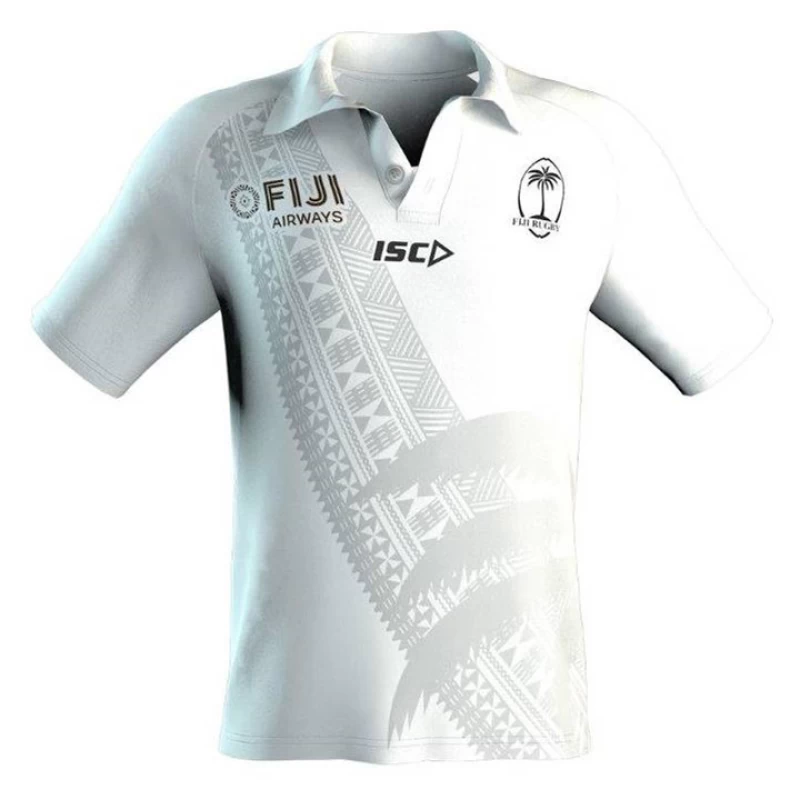 FIJI 2019 7'S Rugby Polo White Shirt