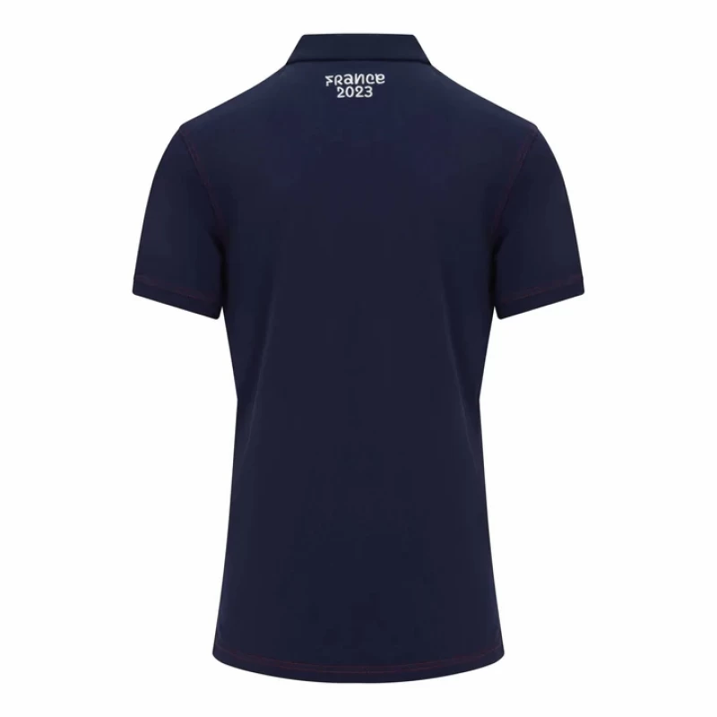 France Rugby Rwc 2023 Mens Cotton Navy Polo