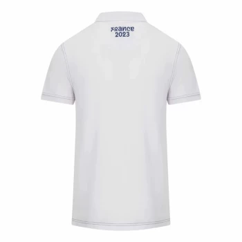France Rugby Rwc 2023 Mens Cotton White Polo