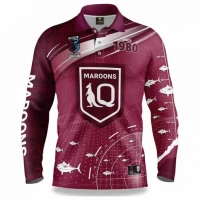 QLD Maroons 2022 Mens Fishfinder Fishing Shirt