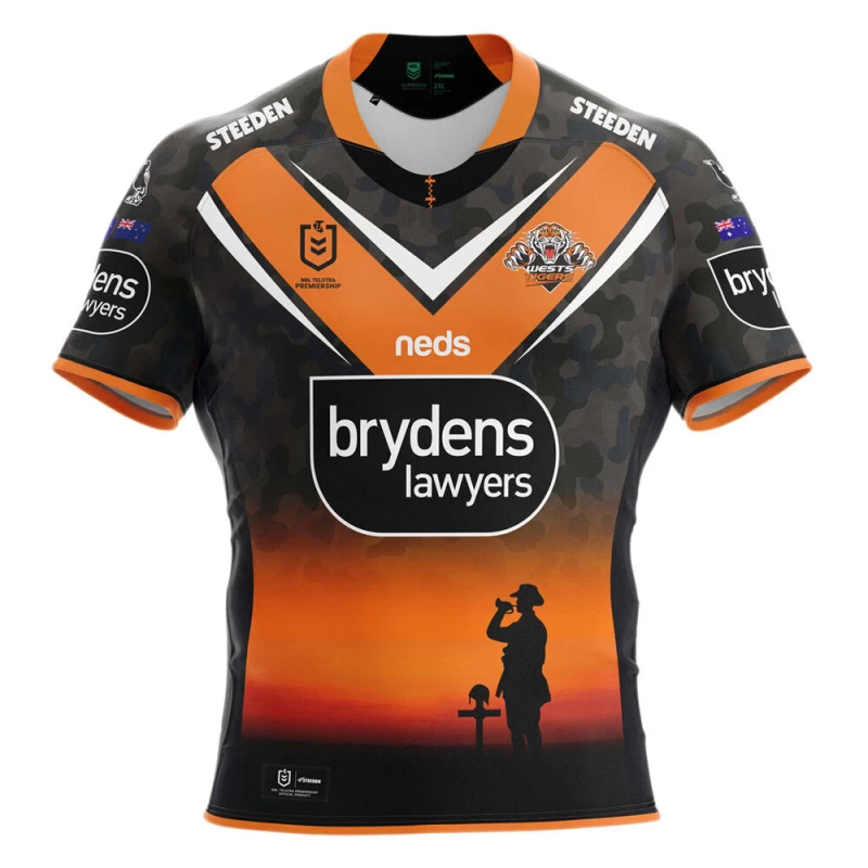 Wests Tigers 2021 Mens ANZAC Jersey